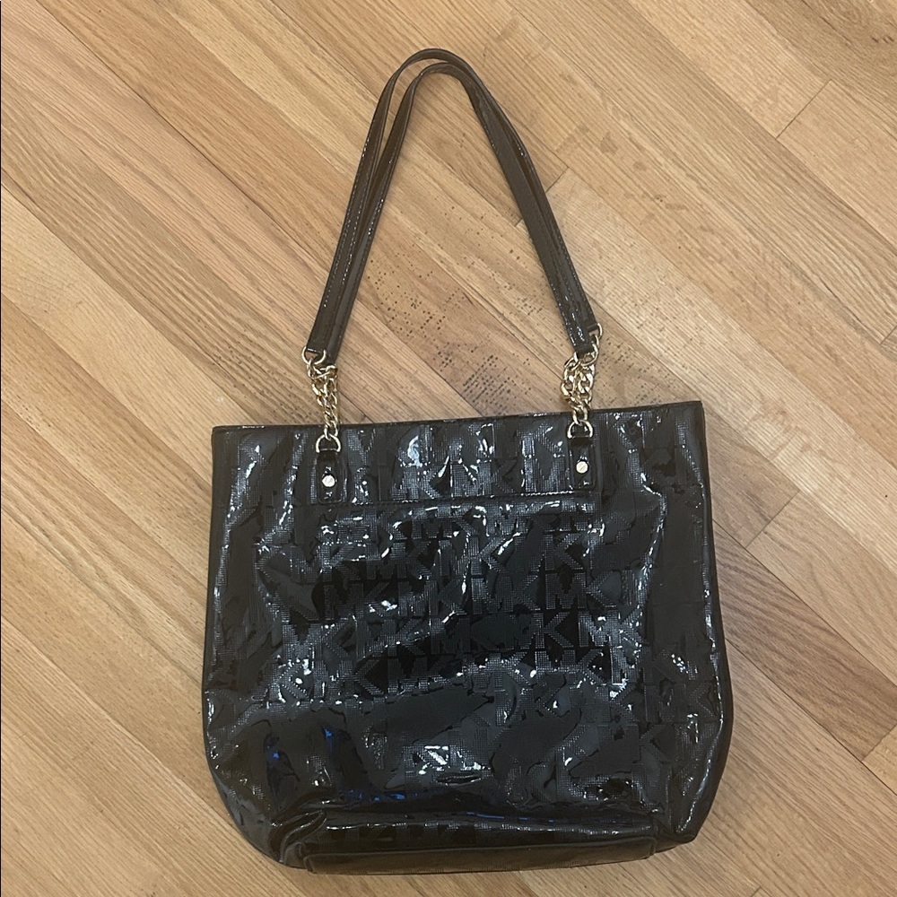 Michael Kors Shiny Black Tote